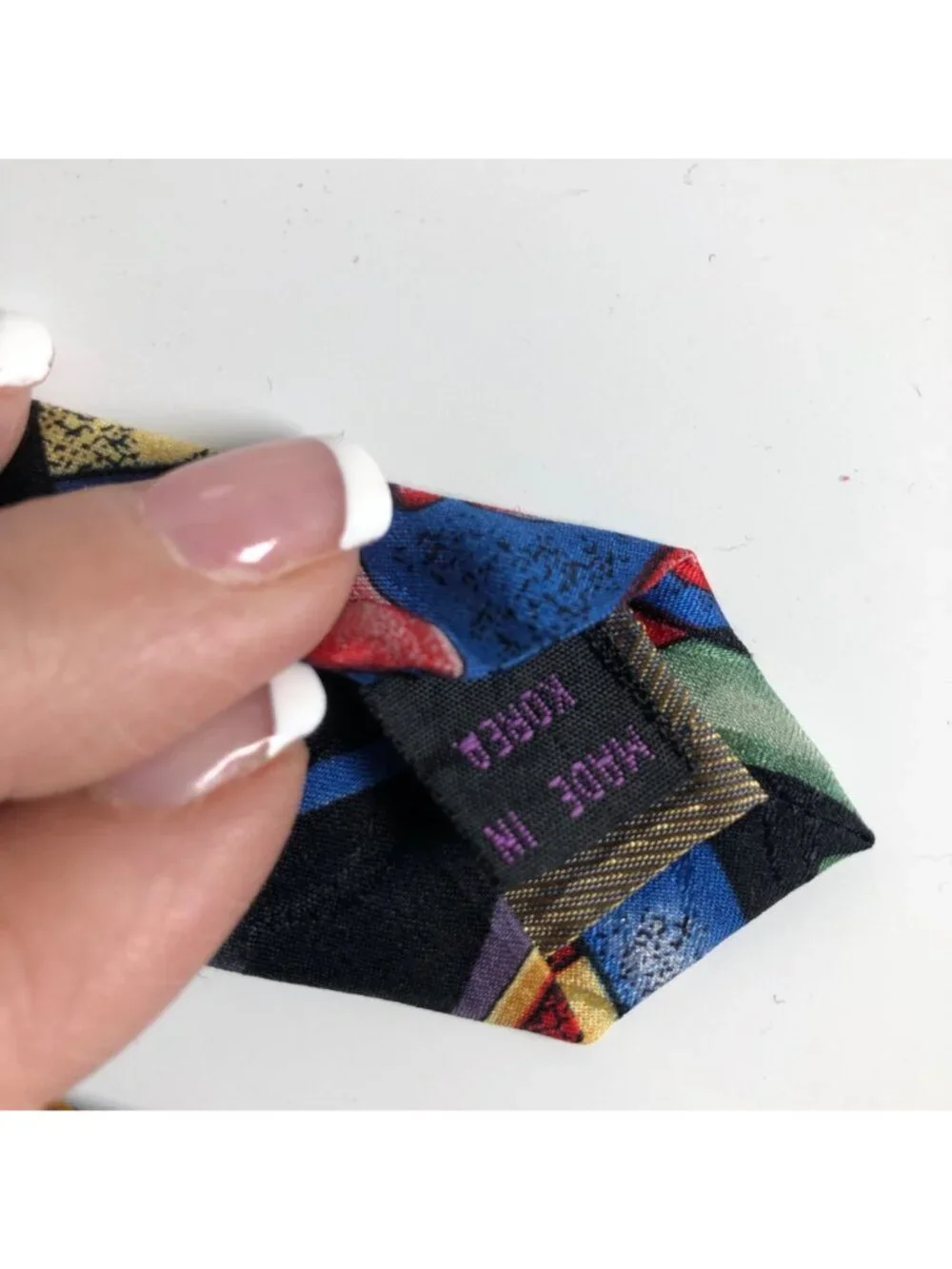 Carlo Palazzi Studio Silk Tie Black Colorful Mens Necktie Office Artistic Fun